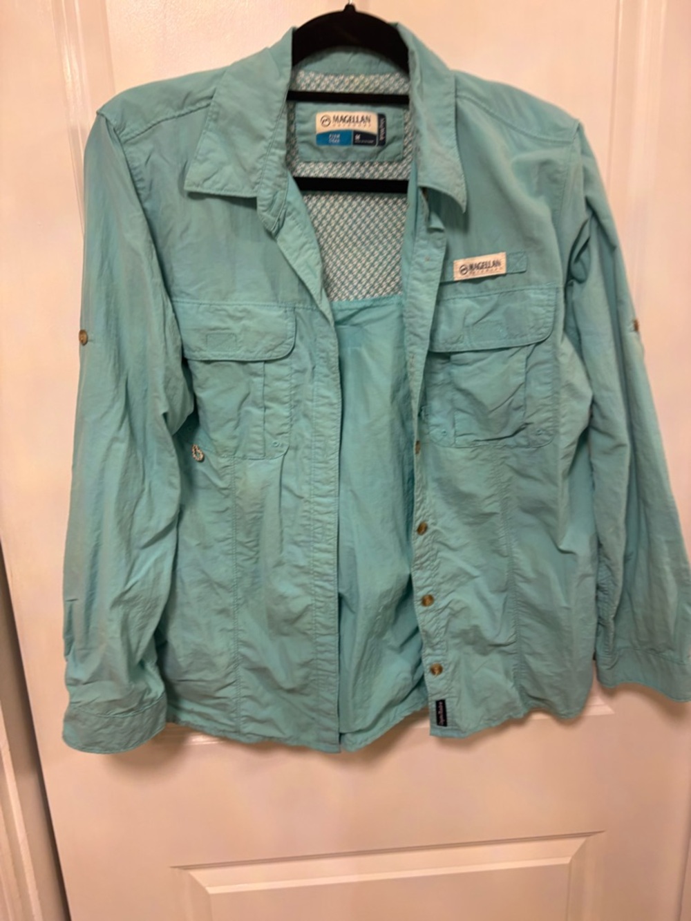 Magellan Outdoors Women's Turquoise Button-Front Fishing Shirt